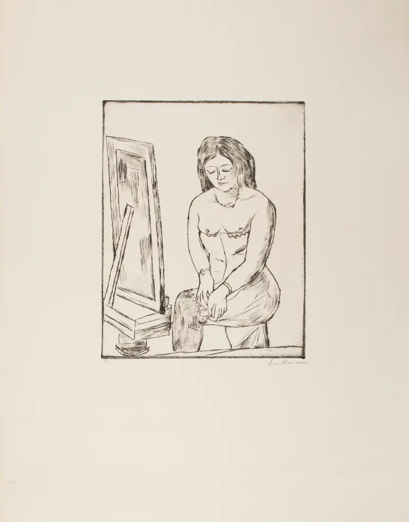 Toaleta (před zrcadlem), 1923 – Nr. 1, Max Beckmann