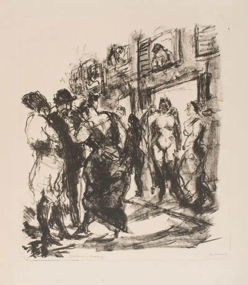 Ulrikus Street in Hamburg av Max Beckmann