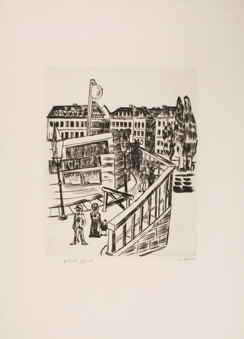 Drewniany most, 1922 – Nr. 2, Max Beckmann