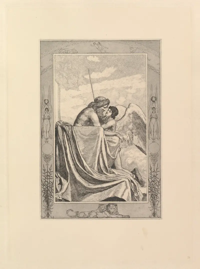 Amor bei Jupiter von Max Klinger
