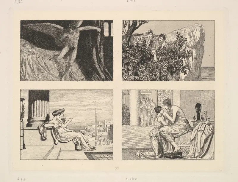 Amor und Psyche; Die Schwestern Psyche Rufend; Priesterinnen Der Venus; Venus Und Psyche von Max Klinger