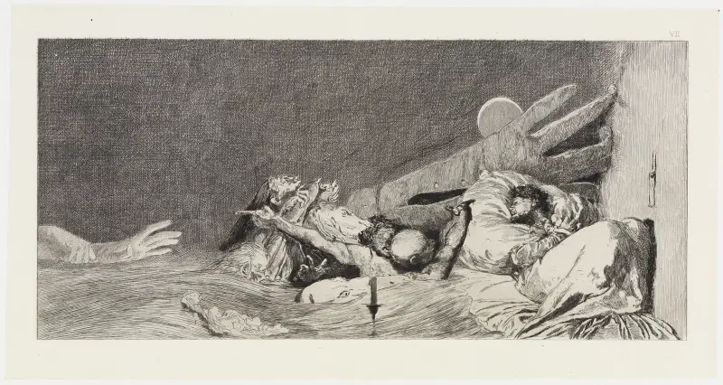 Ångest (En handske, Opus VI, blad 7) av Max Klinger
