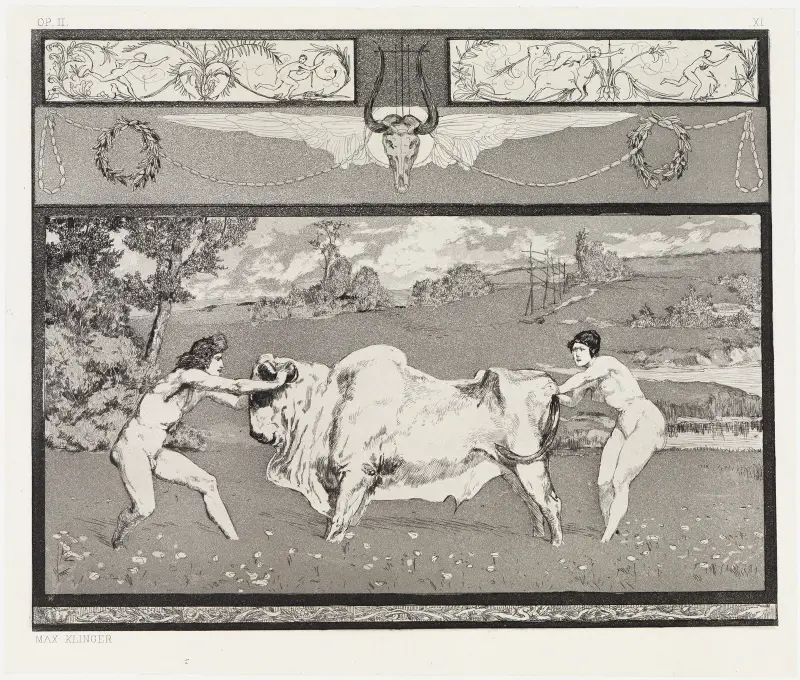 Apollón a Dafné II, Max Klinger