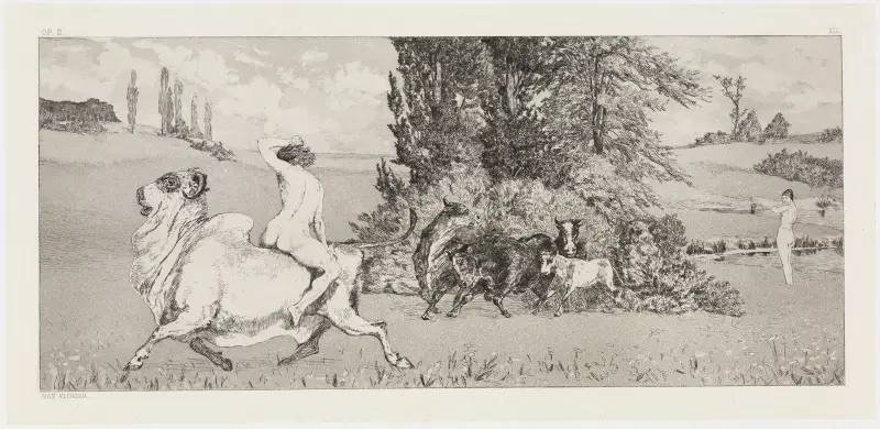 Apollón a Dafné III, Max Klinger