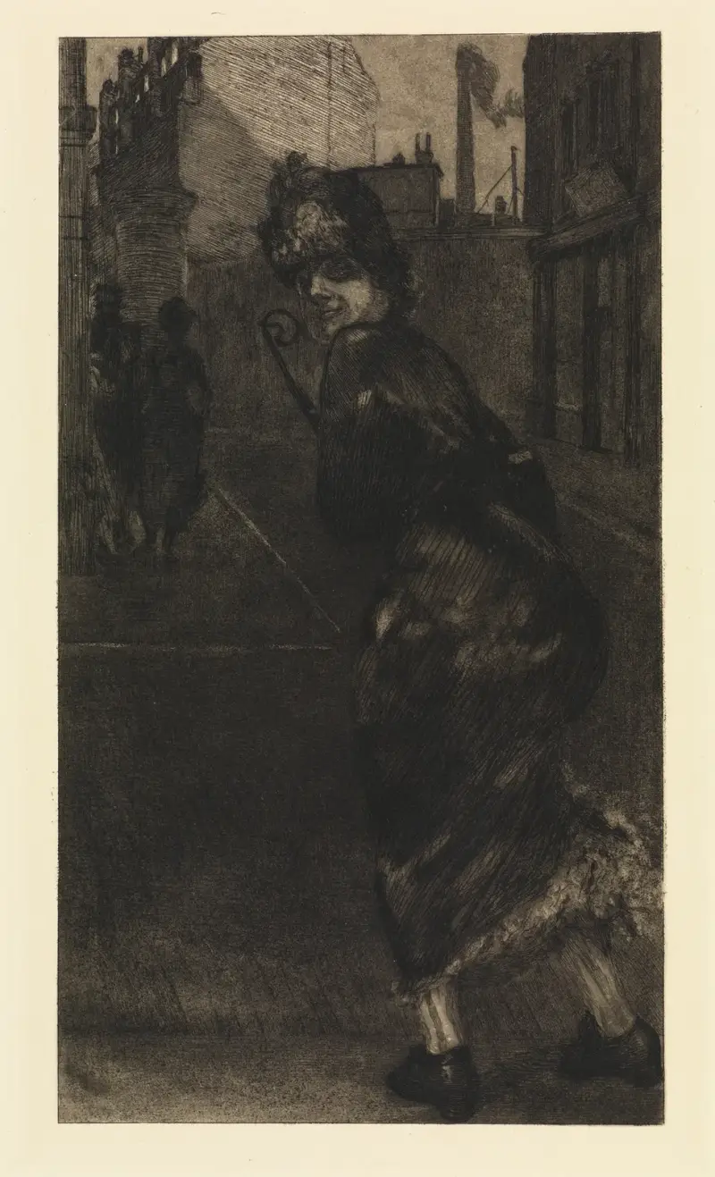 På gatan (Ett liv, Opus VIII, blad 9) av Max Klinger