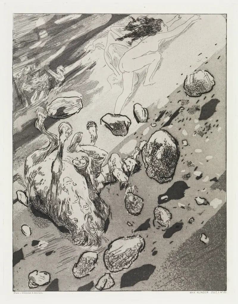 Bergsturz (Zelt, Opus XIV, 1. Teil, Nr. 20) av Max Klinger