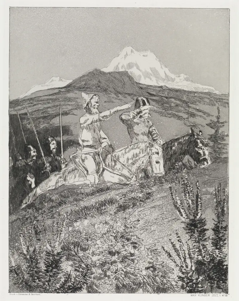 Der Zug (Zelt, Opus XIV, 1. Teil, Nr. 13) von Max Klinger