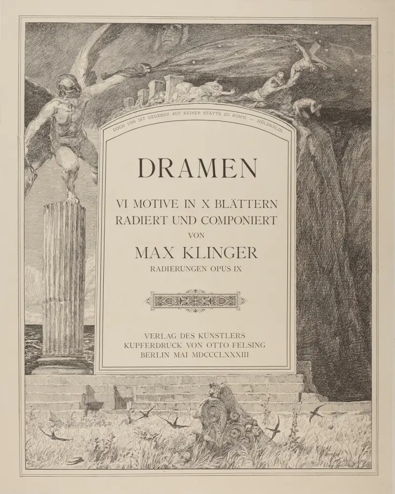 Dramen Opus IX – titelblad av Max Klinger