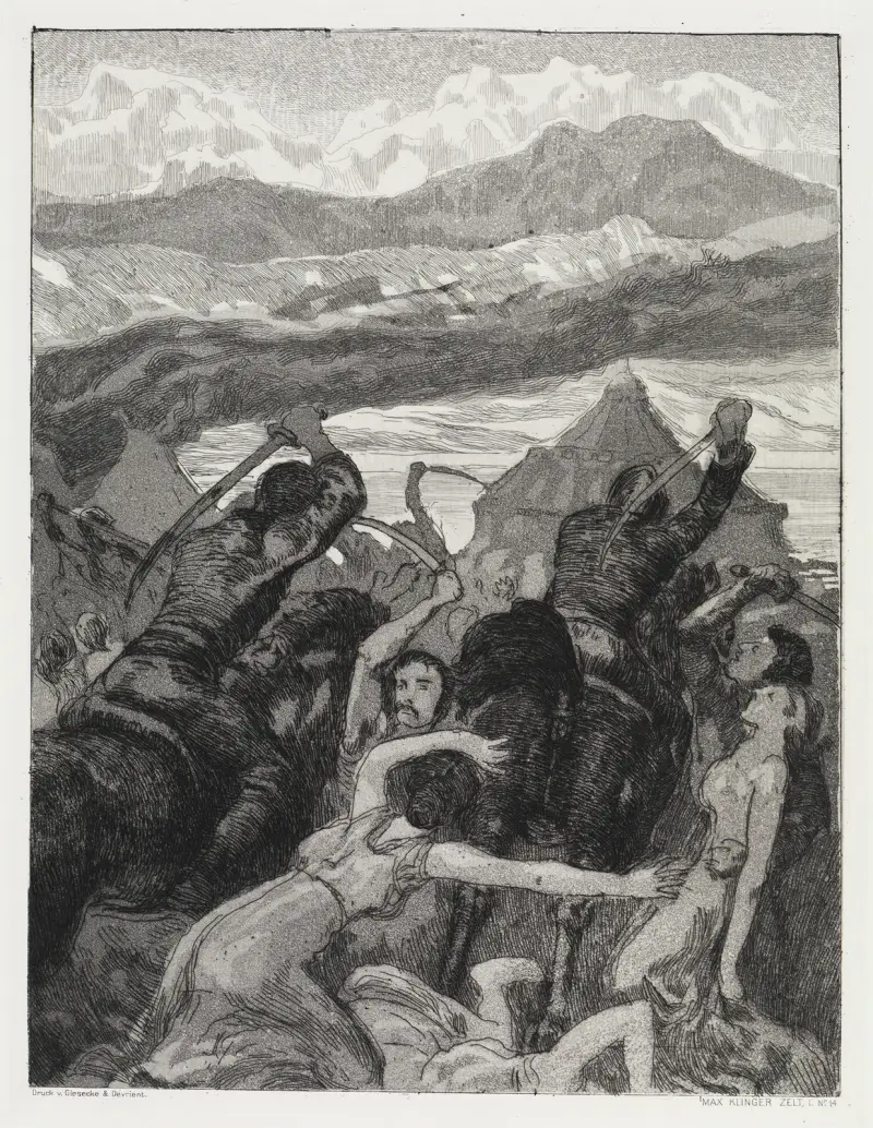 Einbruch (Zelt, Opus XIV, 1. Teil, Nr. 14) von Max Klinger