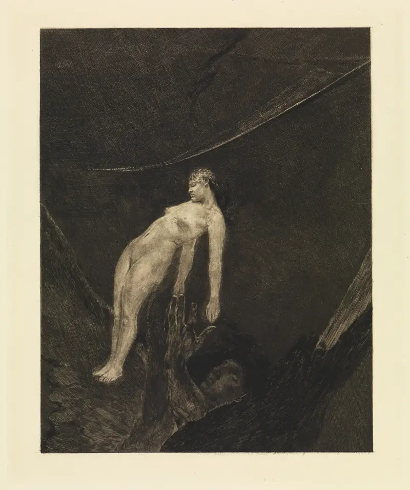 Ende (Ins Nichts zurück) (Ein Leben, Opus VIII, Blatt 15) av Max Klinger