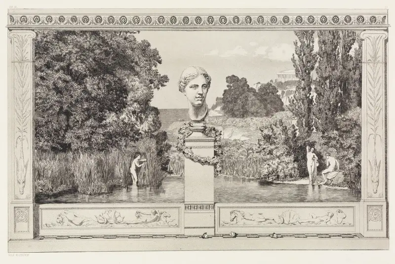 Evocation (Titelblatt; Erweiterungsblatt) (Rettungen Ovidischer Opfer, Opus II, Blatt 1a) von Max Klinger