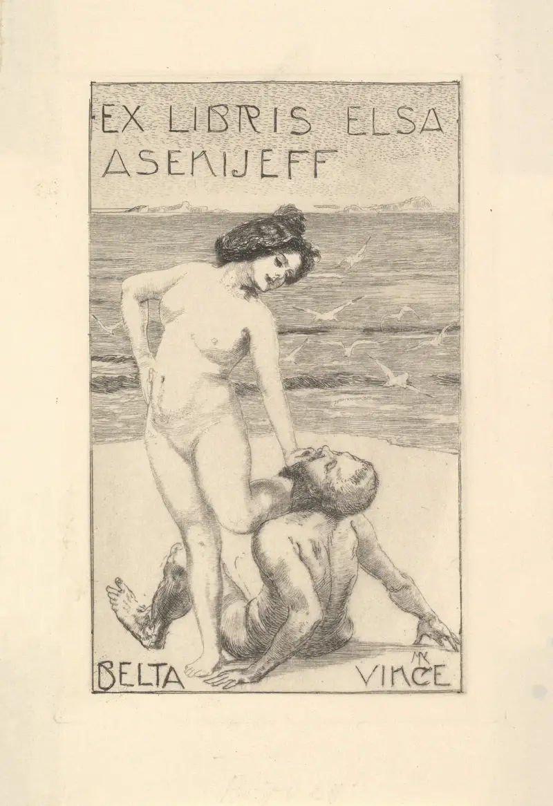 Ex Libris of Elsa Asenijeff av Max Klinger