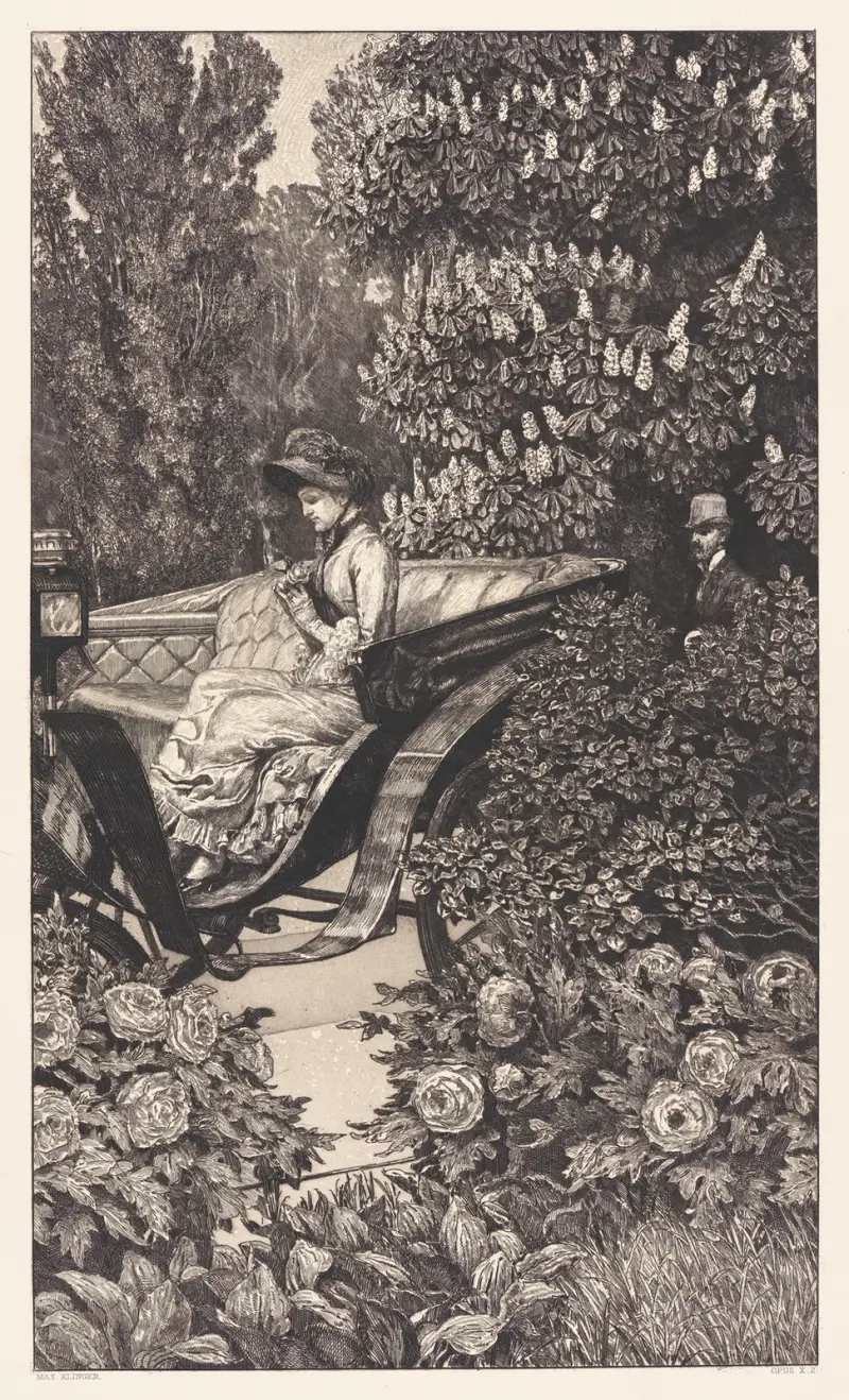 Pierwsze spotkanie, 1887, Max Klinger