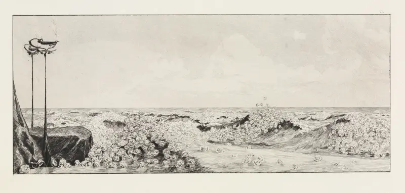 Huldigung (Ein Handschuh, Opus VI, Blatt 6) von Max Klinger