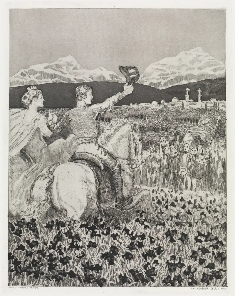 Im eignen Land (Zelt, Opus XIV, 2. Teil, Nr. 43) von Max Klinger