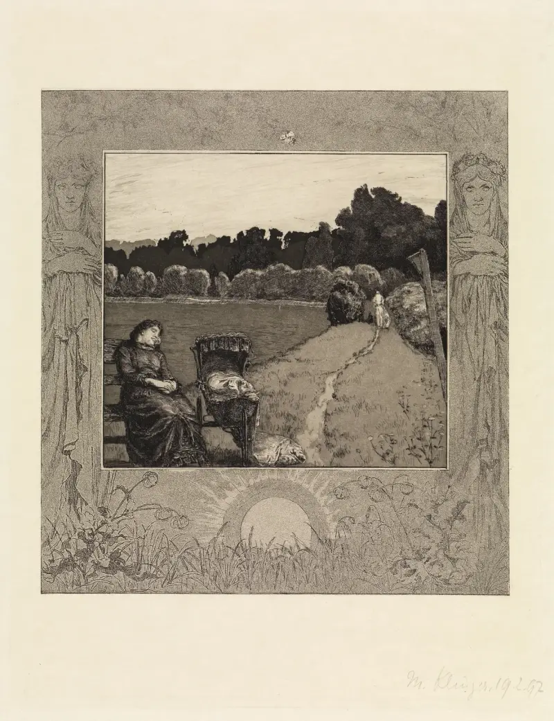 Kind (Vom Tode, Erster Theil, Opus XI, Blatt 5) av Max Klinger