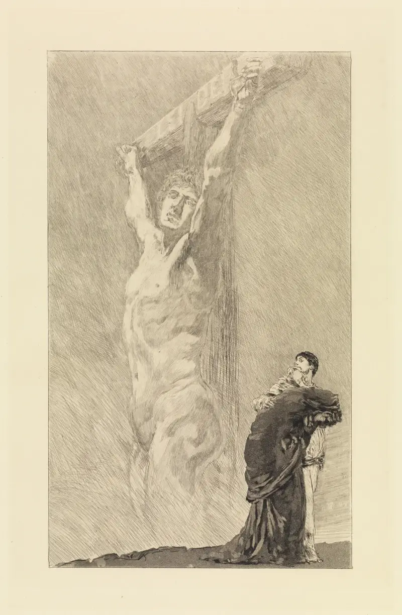 Leide! (Ett liv, Opus VIII, blad 14) av Max Klinger