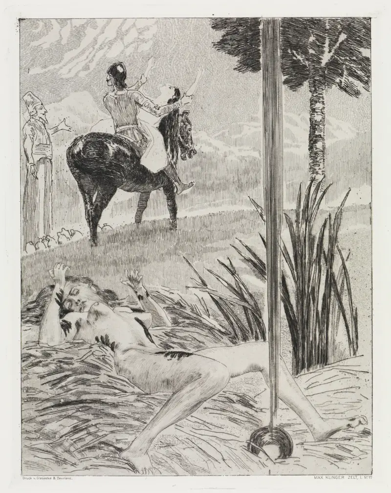 Mord und Entführung (Zelt, Opus XIV, 1. Teil, Nr. 17) von Max Klinger