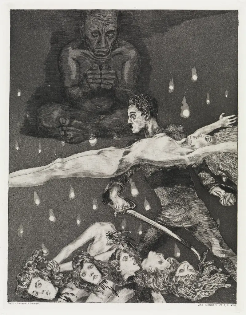 Mord (Zelt, Opus XIV, 2. Teil, Nr. 39) av Max Klinger
