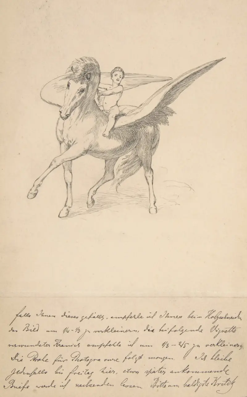 Pegasus och den unge Bellerofon av Max Klinger