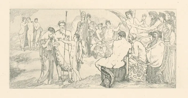 Empfang der Psyche auf dem Olymp von Max Klinger
