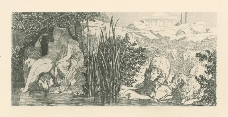 Psyché a Arundo, Max Klinger