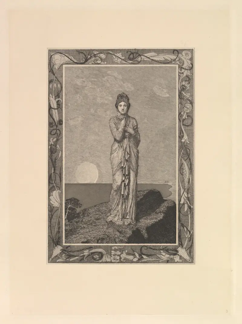 Psyche auf dem Felsen av Max Klinger