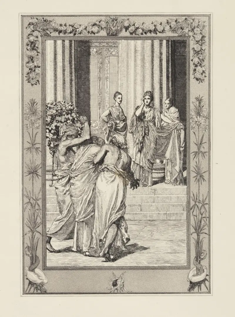 Psyché a Venuše (Amor a Psyché, Opus V, list 34), Max Klinger