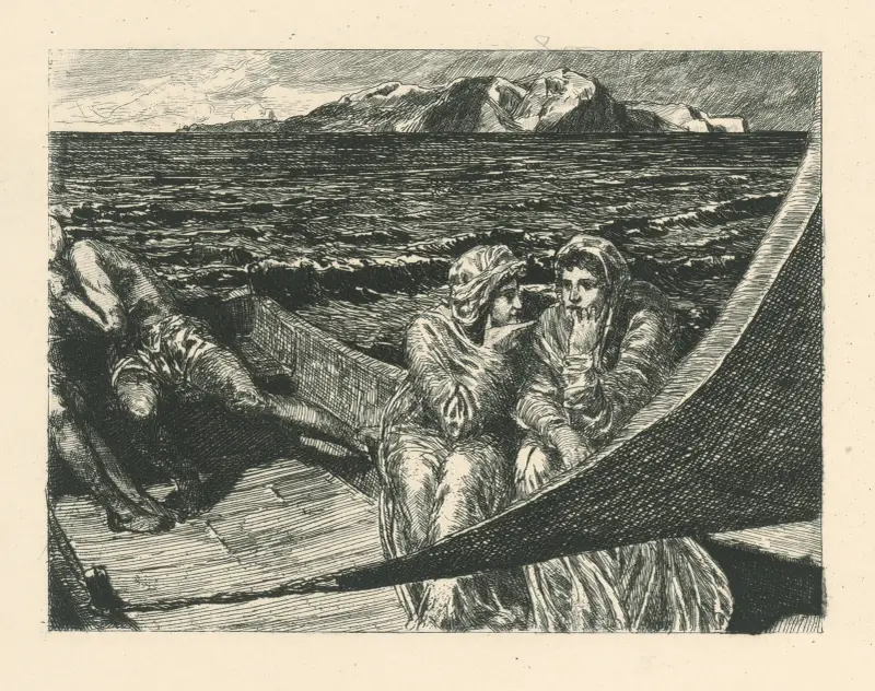 Geschwister auf dem Heimweg von Max Klinger