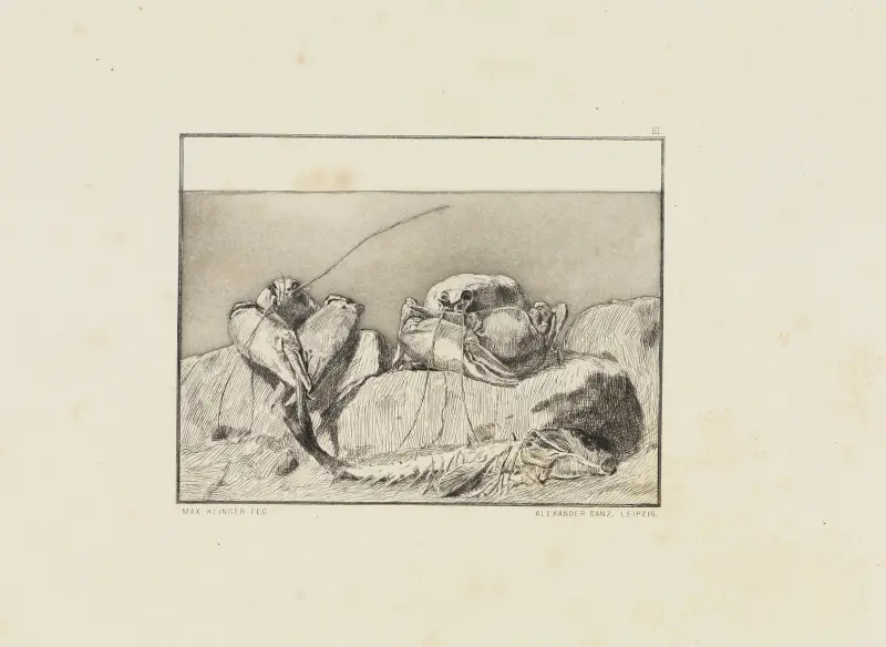 Siesta (Siesta I) (Radierte Skizzen, Opus I, Blatt 3) von Max Klinger