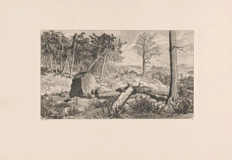 Simplicius in der Waldeinöde von Max Klinger