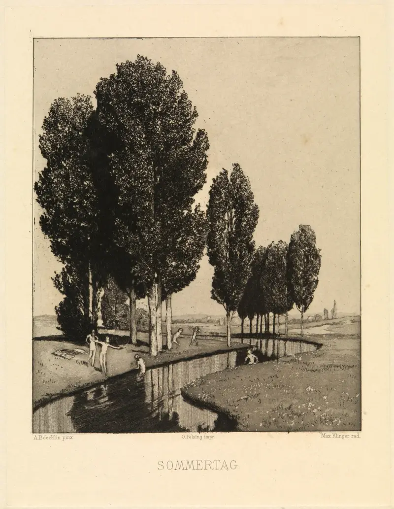 Sommertag (nach Arnold Böcklin) von Max Klinger
