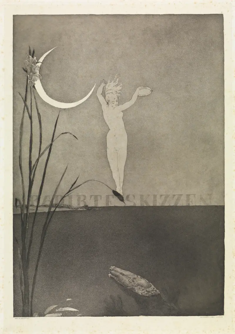 Titelblatt (Radierte Skizzen, Opus I, Blatt 1) von Max Klinger