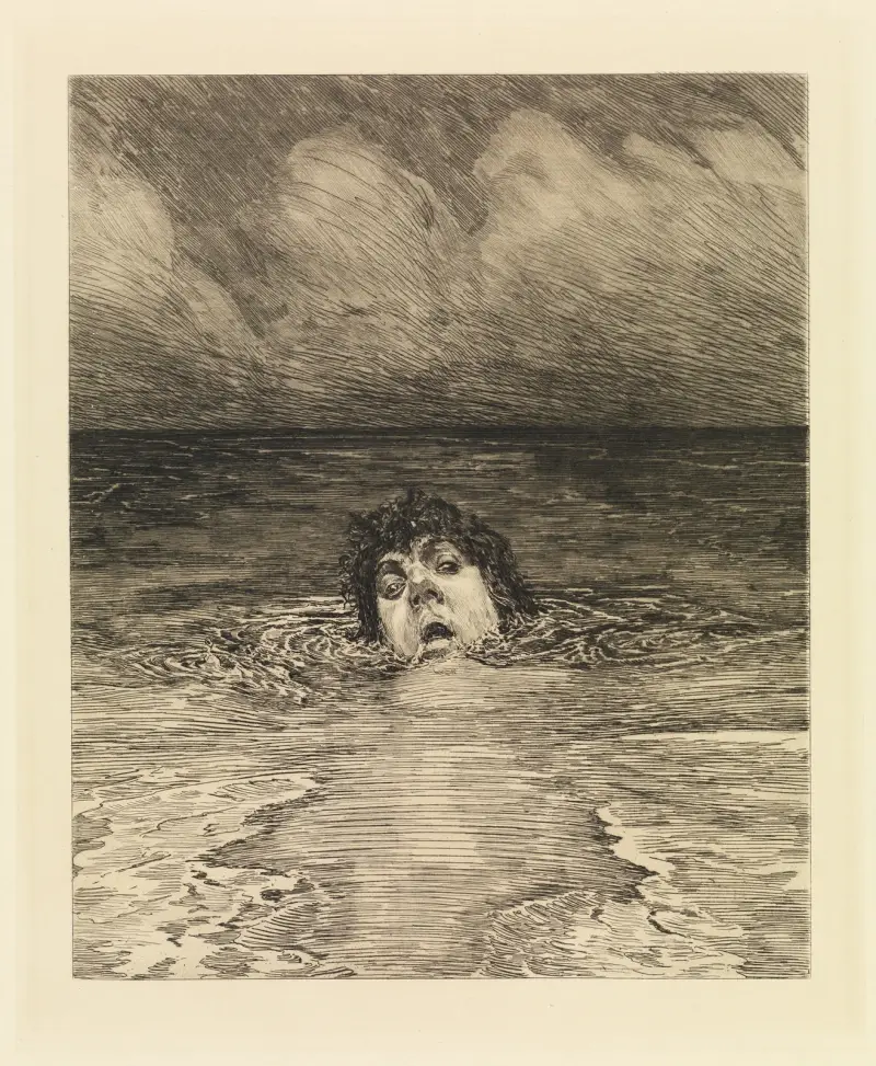 Zánik (Jeden život, Opus VIII, list 12), Max Klinger