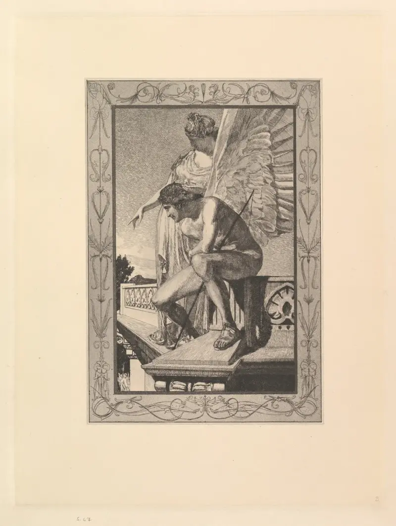 Venus zeigt Amor und Psyche von Max Klinger
