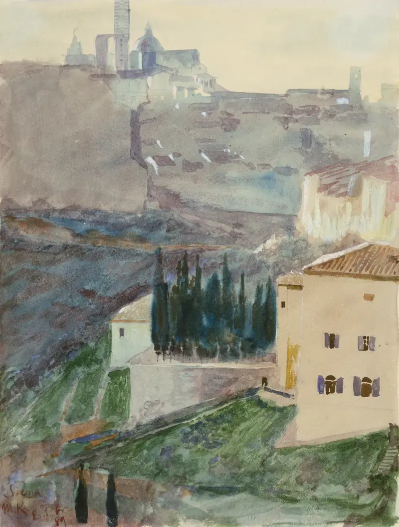 Blick auf Siena von Max Klinger