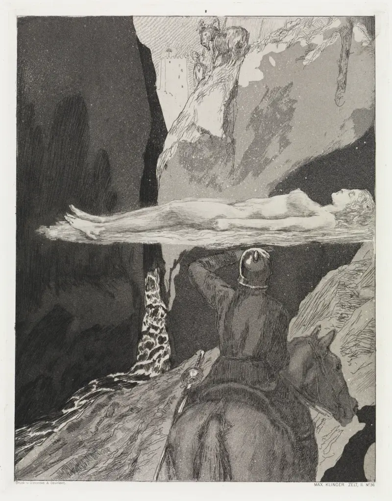 Vor’m Turm (Zelt, Opus XIV, 2. Teil, Nr. 36) von Max Klinger