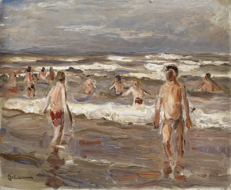 Badande pojkar i havet av Max Liebermann