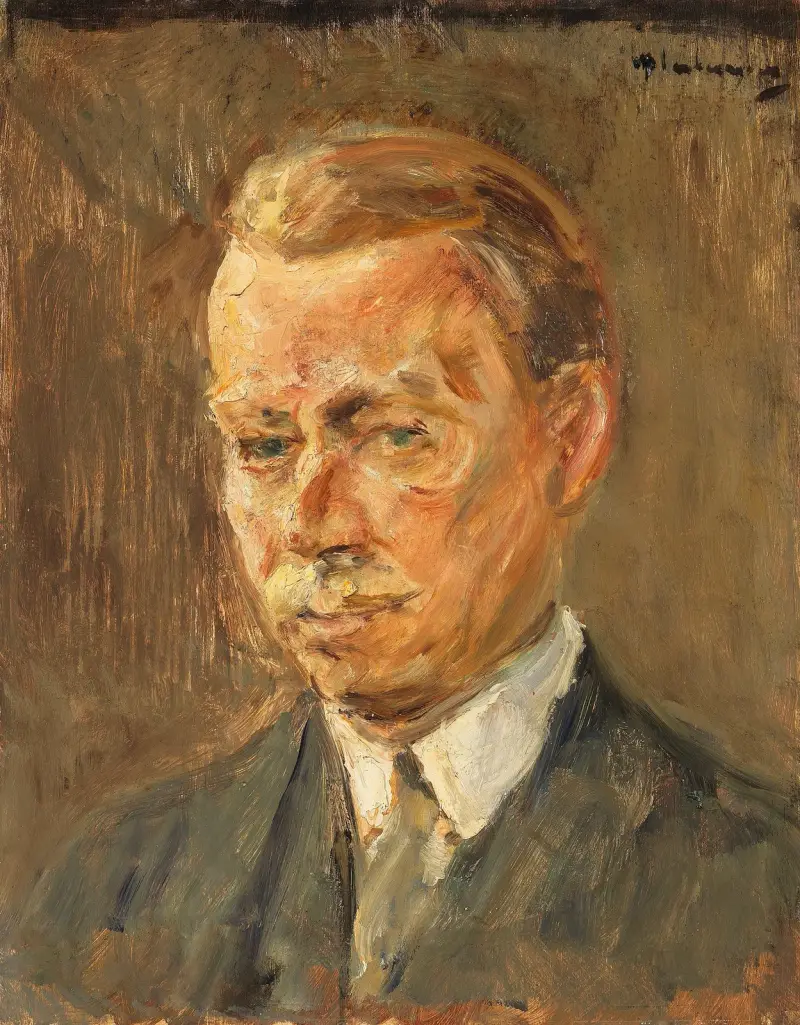 Bildnis Erich Hancke – Kopfstudie av Max Liebermann