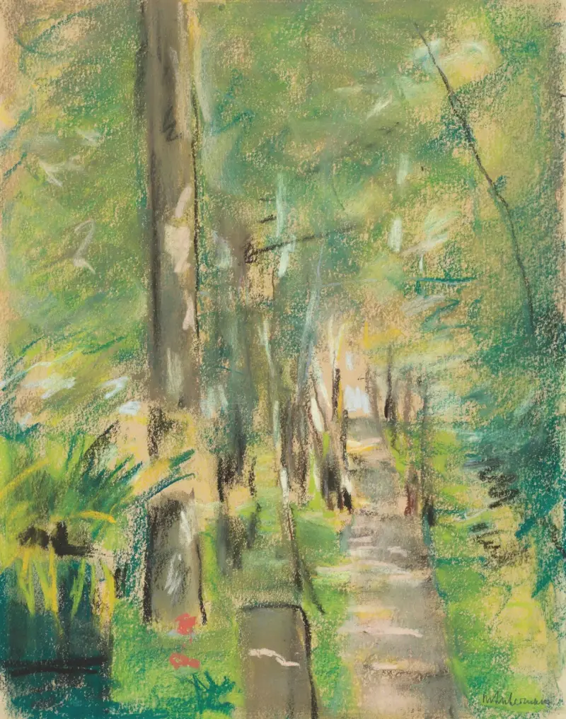 Björkallé i Wannseeträdgården av Max Liebermann