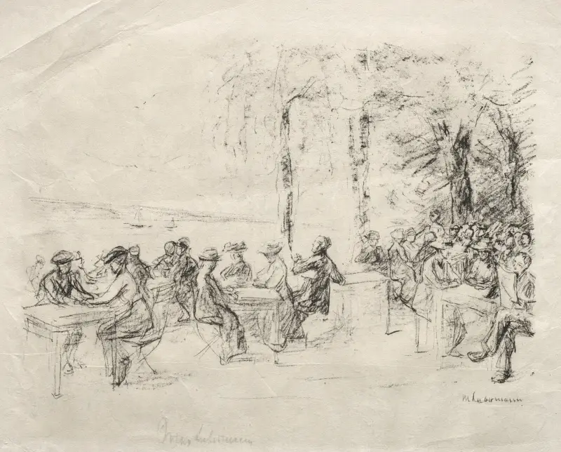 Café vid Havel av Max Liebermann
