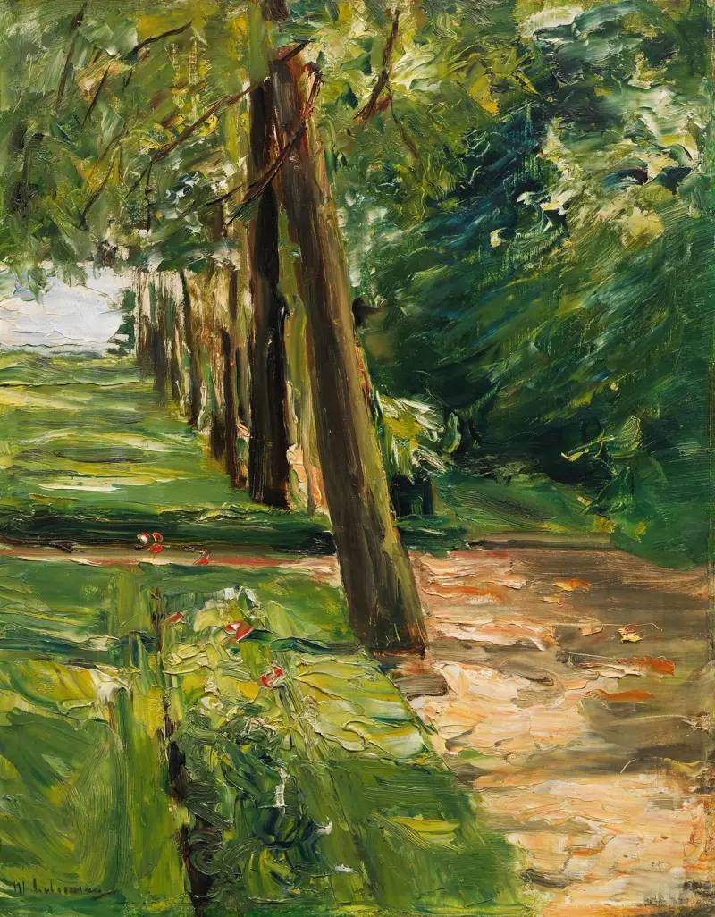 Die Birkenallee im Wannseegarten nach Osten, Wohl av Max Liebermann
