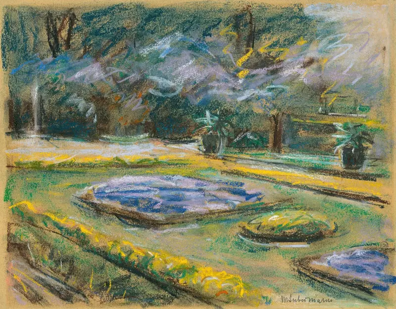 Blumenterassen i Wannseeträdgården mot nordost av Max Liebermann