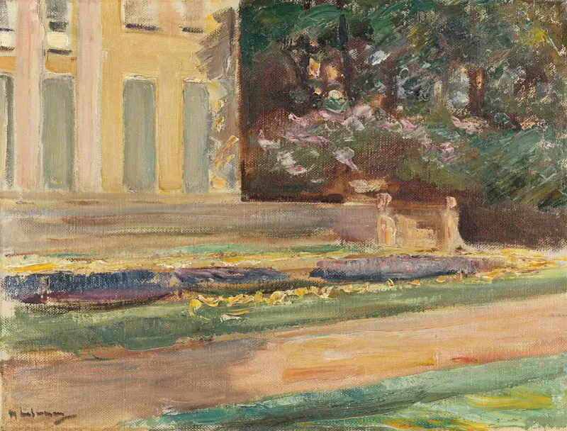Blomstertrassen i Wannseeträdgården mot nordväst av Max Liebermann