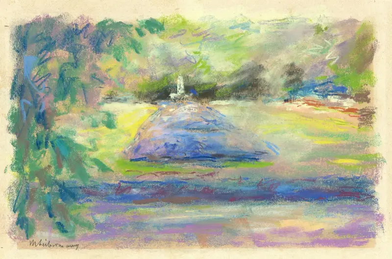 Blumenterassen i Wannsee med utsikt mot Fischotterbrunnen av Max Liebermann