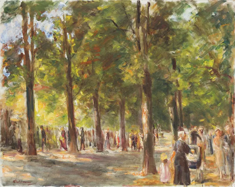 Die Große Seestraße in Wannsee mit Spaziergängern, 1920 – Nr. 2 von Max Liebermann