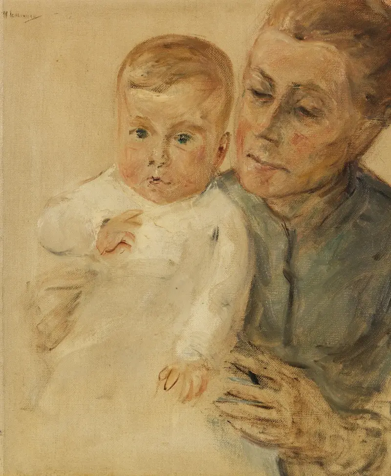 Liten Maria i barnflickans famn av Max Liebermann