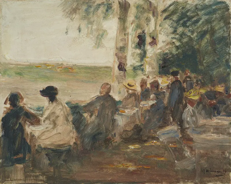 Trädgårdsrestaurang vid Havel av Max Liebermann