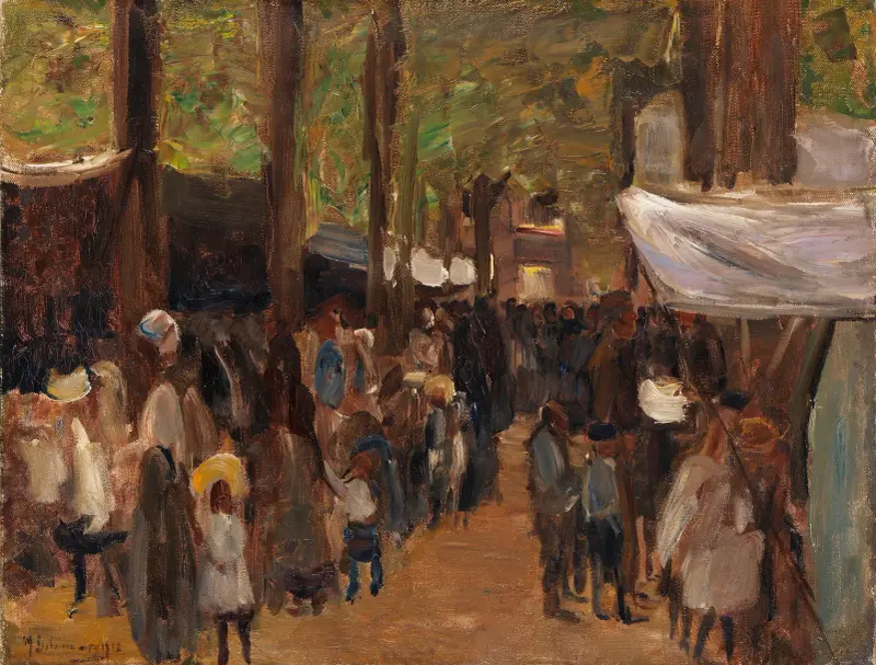 Marknad i Noordwijk av Max Liebermann