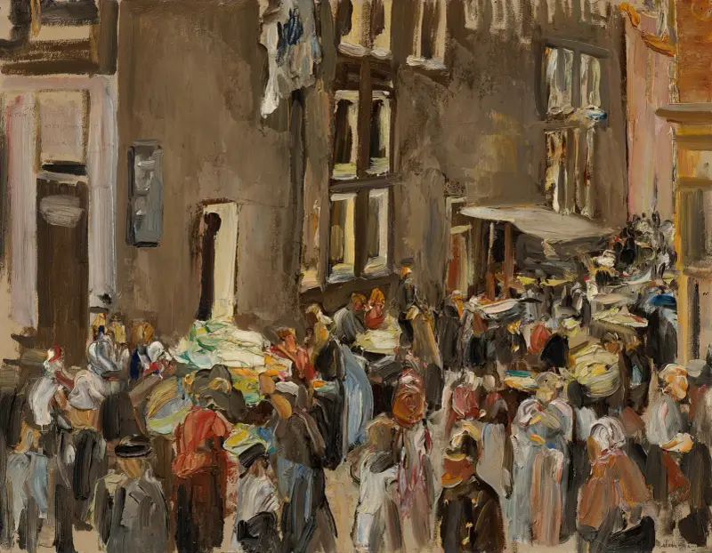 Judengasse i Amsterdam, Uilenburgersteeg vid Jodenbreestraat av Max Liebermann